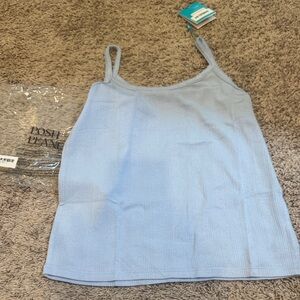 NEW Posh Peanut Sky Blue pointelle Top